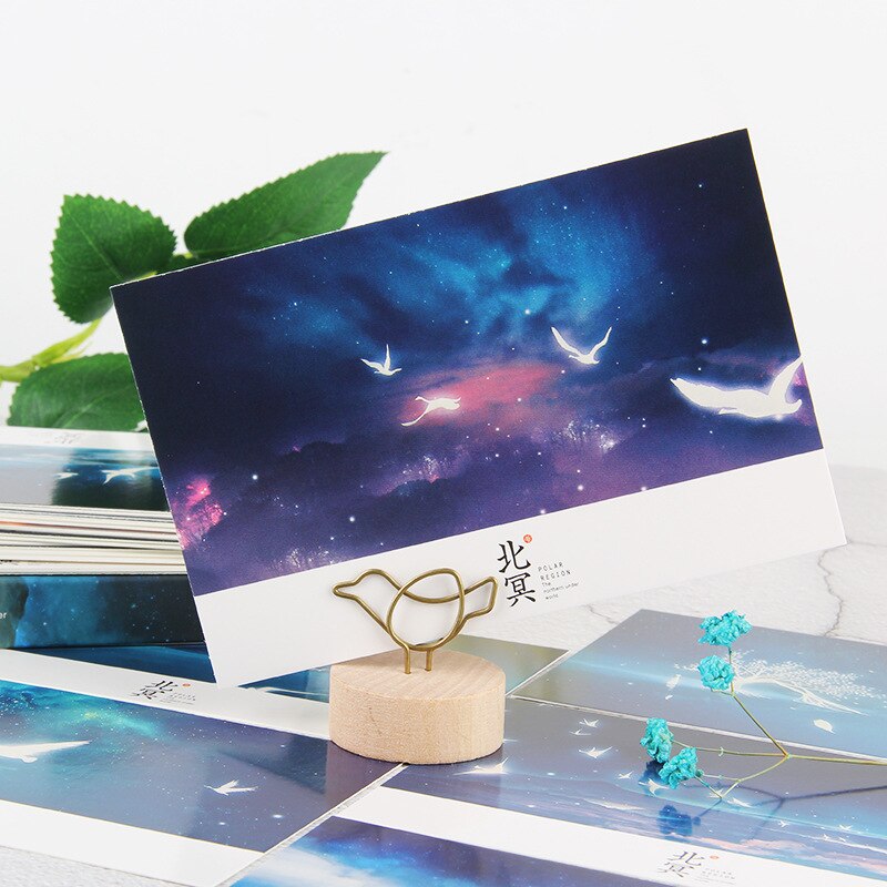 Cartão postal bonito presente de natal kawaii presente de aniversário mensagem bênção cartão luminoso artesanato pintados à mão arte desenho