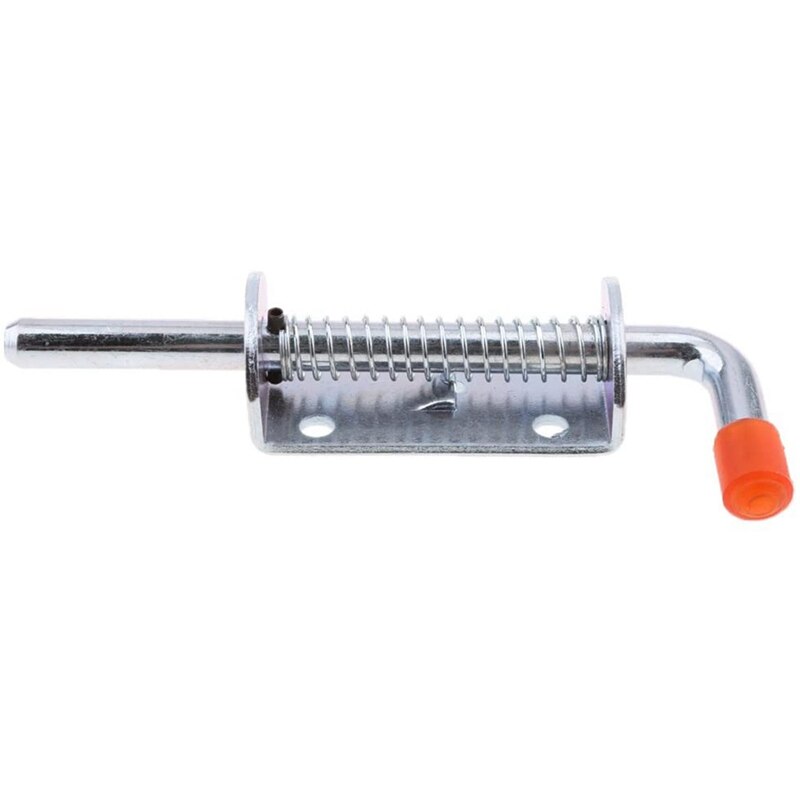 Metal Lock Barrel Bolt Spring Loaded Latch with Grip Heavy Duty for Gate Shed Door Tailgate Trailer Garage