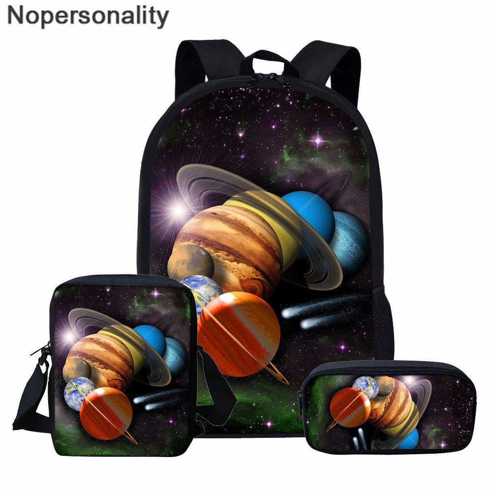 Nopersonality galaxy planet rugzak 3d print kinderen schooltas set student schooltas tiener schooltas kindertas mochila: Cc3193 cent