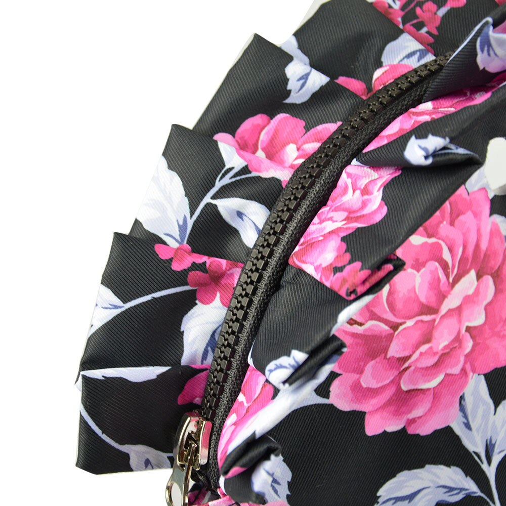 TANQU Floral Frill Pleat Lining Zipper Pocket for Obag 50 composite cloth Insert with Inner Waterproof Coating for O Bag 50