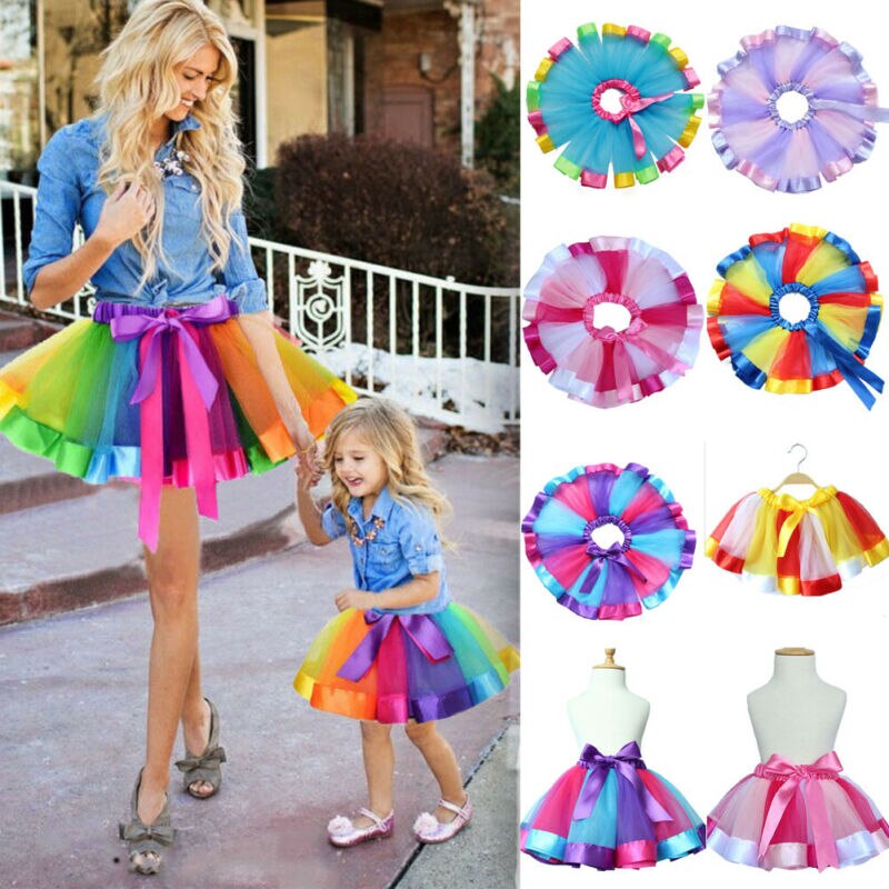 AU Women Adults Kids Girl Tutu Skirt Princess Party Costume Ballet Dance Dress