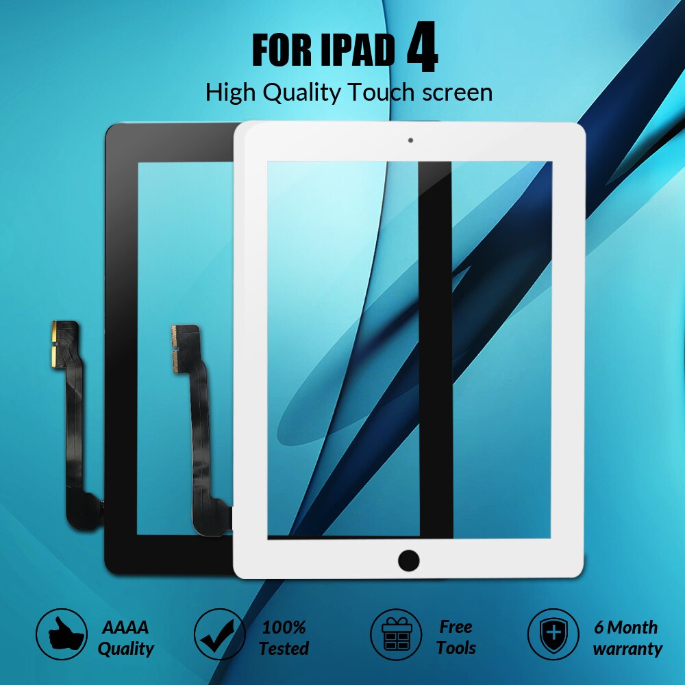 9.7 "Touch Screen Voor Ipad 4 A1458 A1459 A1460 Touch Screen Vervanging Digitizer Sensor Glass Panel Voor Ipad 4 lcd Outer