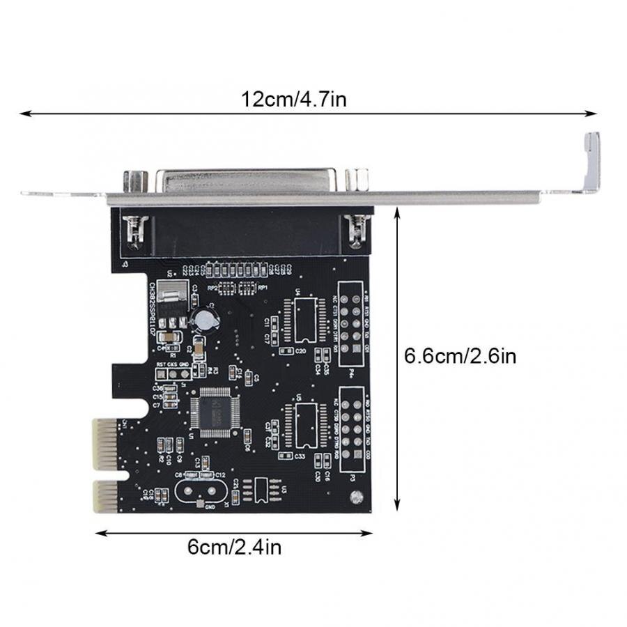 Pcie Naar Parallelle Poort Kaart Print Poort Lpt Pci-E Lpt Printer Card Adapter DB25