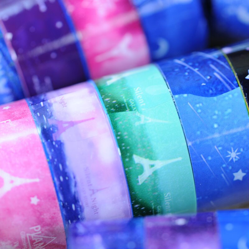 Small Thin 1Pcs Washi Tape 2M*1.5CM Paper DIY Planner Masking Tape Adhesive Tapes Stickers Decorative Stationery Tapes
