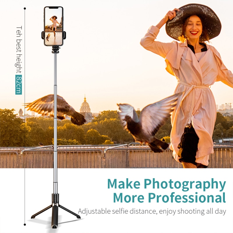 Essager Bluetooth Bastone Selfie Treppiede per IPhone Xiaomi Portatile auto Selfiestick per Il Telefono mobile androide mini Treppiede Dropship