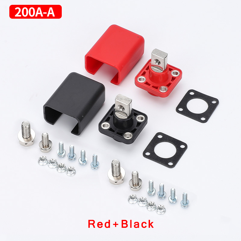2PCS 200A Copper Terminal Connector Through wall Type Lithium Battery Energy Storage Terminal High Current Lithium Battery: Ivory