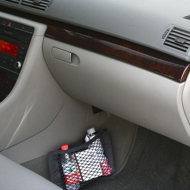 Malla para sujetar carga Universal, Red de Almacenamiento de coche de Velcro, pegatina de pared, red de almacenamiento para maletero de coche, organizadores para coche y camión