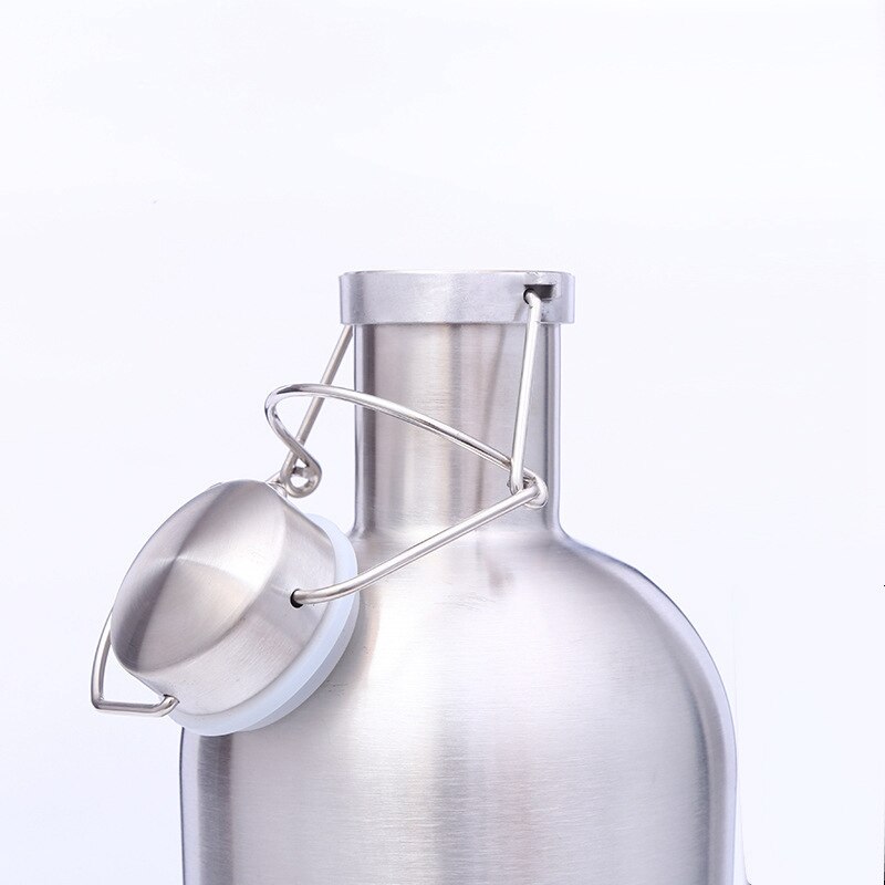 Beer Can Barrel Bottles Stainless Steel Wine Bottle Large-Capacity Double Wall Flagon Wine Jugs for Outdoor