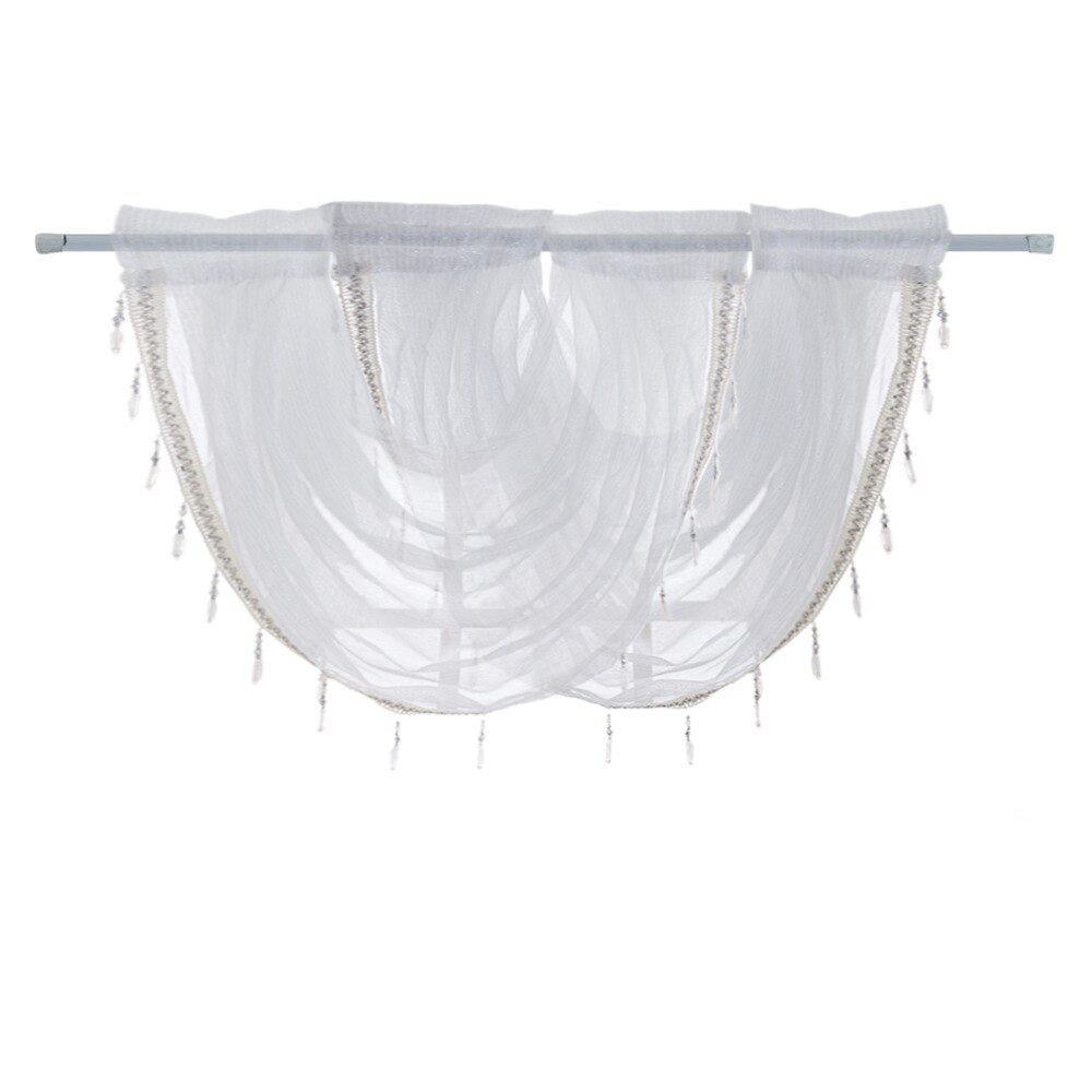 Curtain Finished Waterfall Curtain White Mesh Curtains Silver Screen Finished Curtain