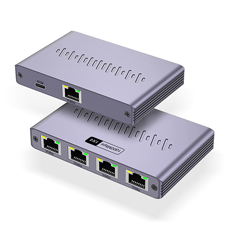 1000Mbps Ethernet 1x4 Splitter Gigabit RJ45 Cat6 LAN Internet 1 in 4 out Extension Coupler for PC Laptop Router Digital TV Box