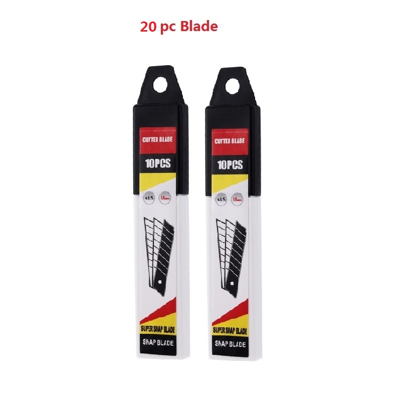 Safety Utility knife , Thickened Rubber Holder Stainless Steel blades, Retractable Industrial-grade Wallpaper Cutter: light green