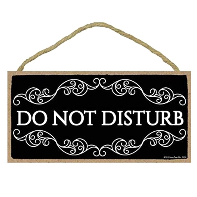 Noir porte cintre réunion en cours ne pas déranger maison bureau accessoire signe Plaque pour maison bureau étude porte décor
