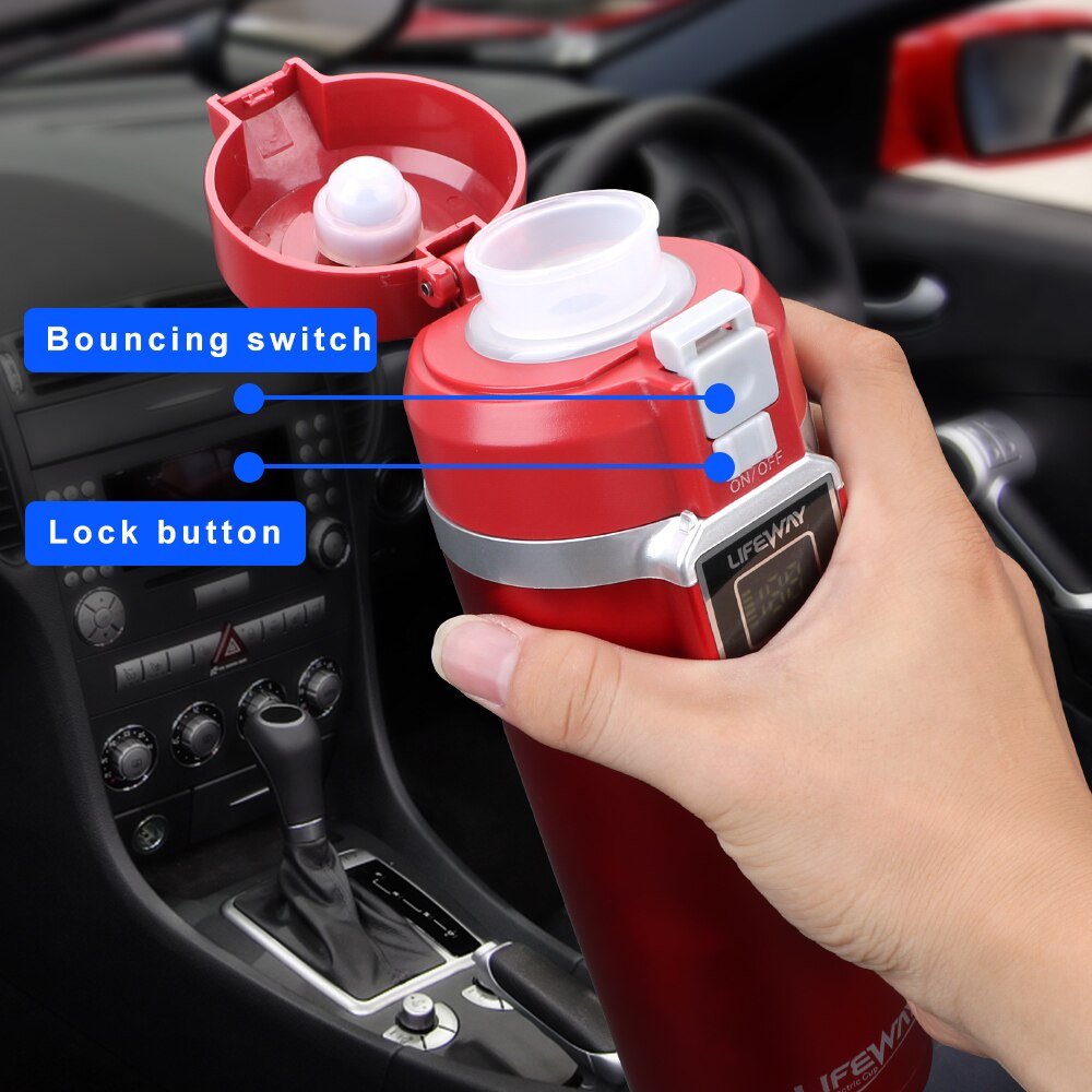 Portable voiture chauffage tasse 350ML température réglable bouillant tasse véhicule bouilloire électrique café/thé/lait voiture voyage accessoires