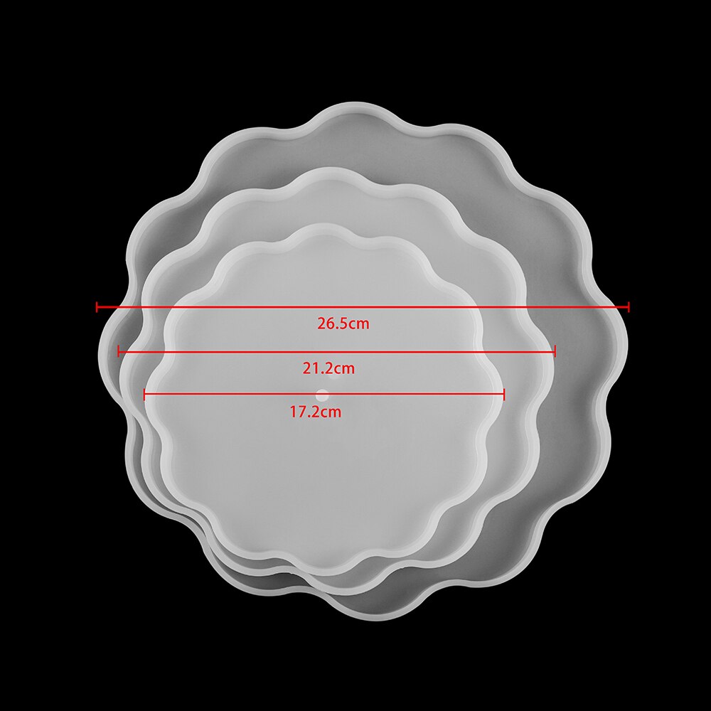 Tre-Strato di Frutta Piatto Piatto di Frutta Stampo In Resina Epossidica Vassoio Del Tè Stampi In Silicone Muffa Del Vassoio di Stoccaggio Per Il FAI DA TE In Resina UV Sottobicchiere accessori: Flower shape tray