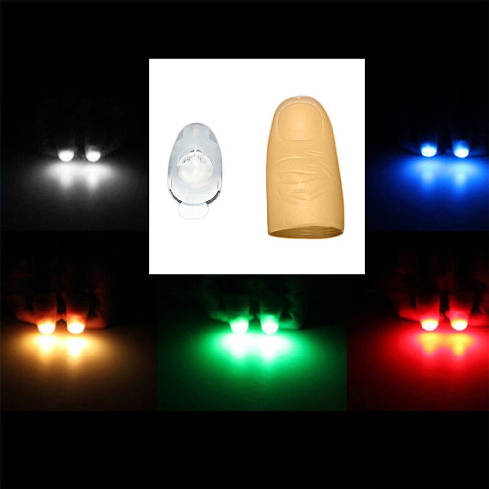1Pc Vinger Lamp Duimen Light Magic Prop Voor Tonen Verbazingwekkende Kinderen Klassieke Speelgoed Lengte 4.6Cm 4 Kleuren