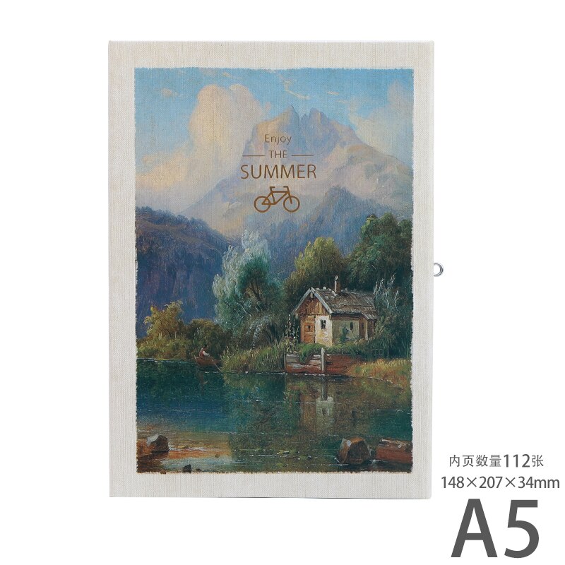 WENGU Autumn In Paris Boxed Lock Code Book A5 Password Notebook Diary 1PCS: Lake