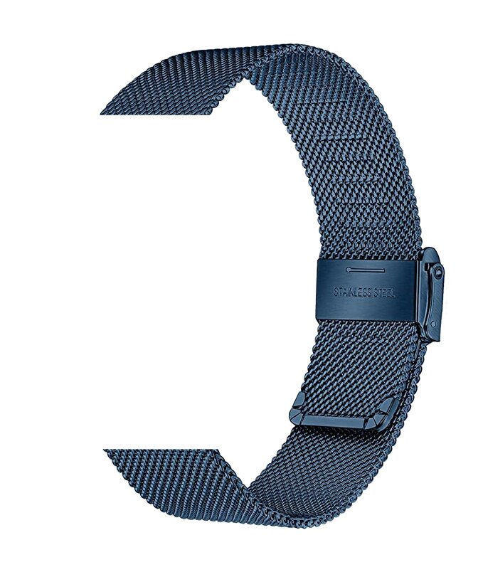 Rustfrit stål urrem til garmin venu sq milanese rem til garmin venu sq smartwatch armbånd udskiftning armbånd correa: Blå