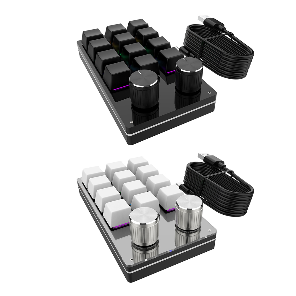 12 klawisz 2 pokrętło klawiatura makro RGB klawiatura mechaniczna gorący zamiana klawiatura niestandardowa klawiatura jednoręczna mini klawiatura robić gier mini klawiatura