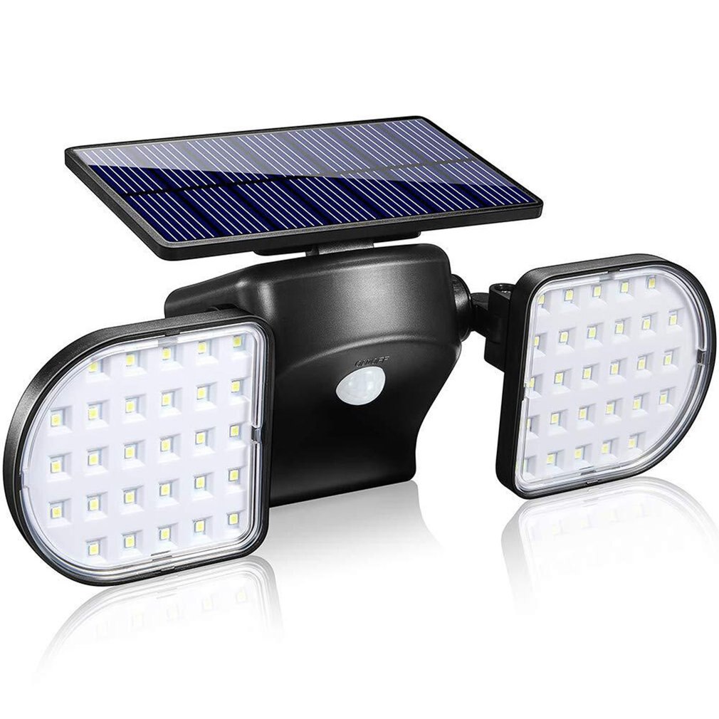 Human Induction Landscape Street Light Courtyard outdoors Lighting wall Light Solar Square Double Head Spotlight