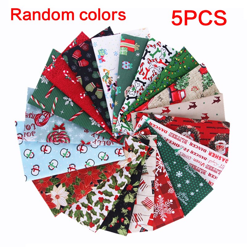 Tela Patchwork algodón de costura muñeca coser bolsa artística ropa mano artesanía Material de costura 5 uds 20X25Cm: 5PCS