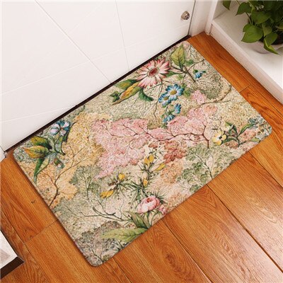 neue Heimat Dekor Bunte Blumen Teppiche rutschfeste Küche Teppiche für Zuhause Wohnzimmer Fußmatten 40X60 50X80 cm: 1 / 40x60cm