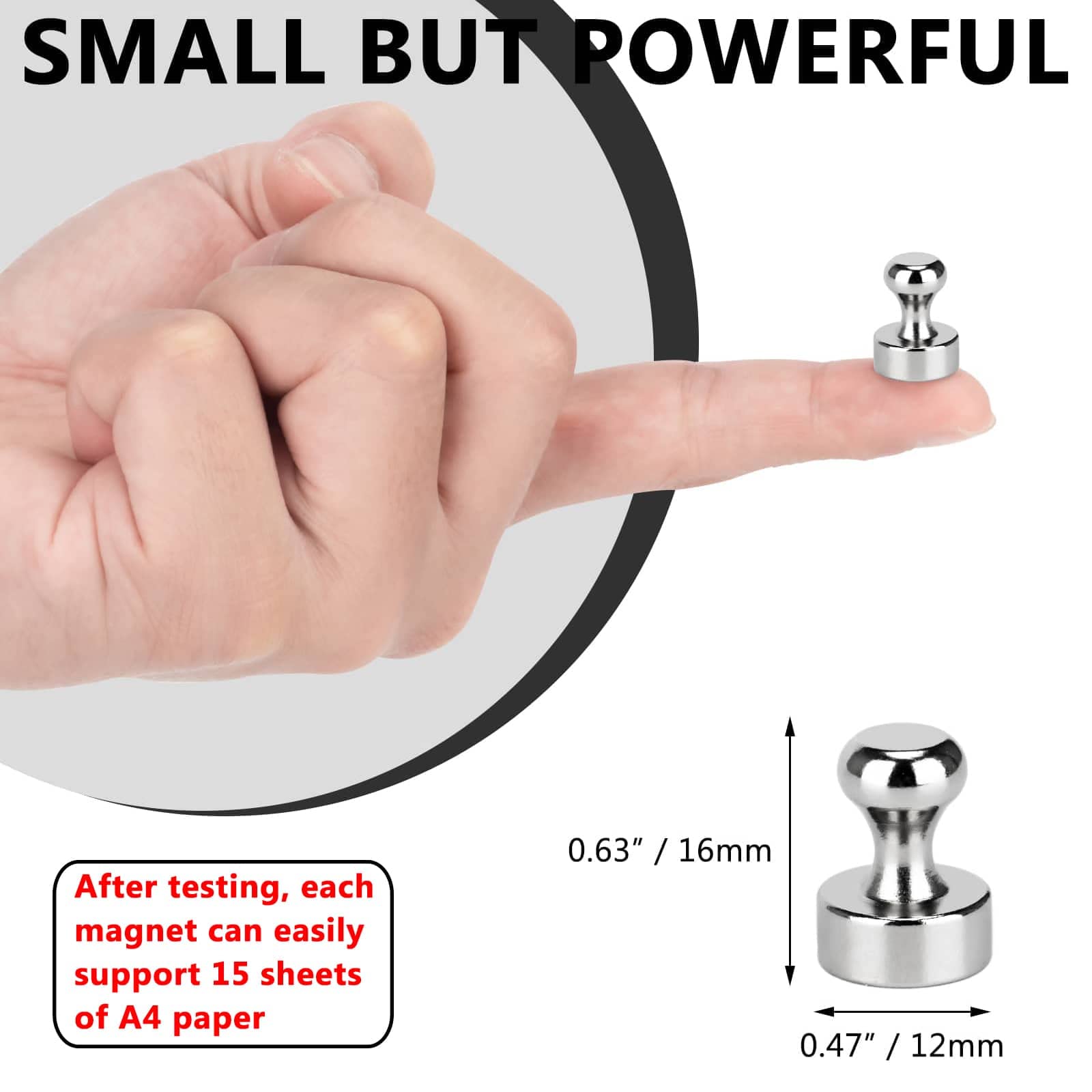Refrigerator Magnets Fridge Magnets Small Magnets for Whiteboard Magnetic Push Pin for Fridge Whiteboard Office Kitchen Magnet