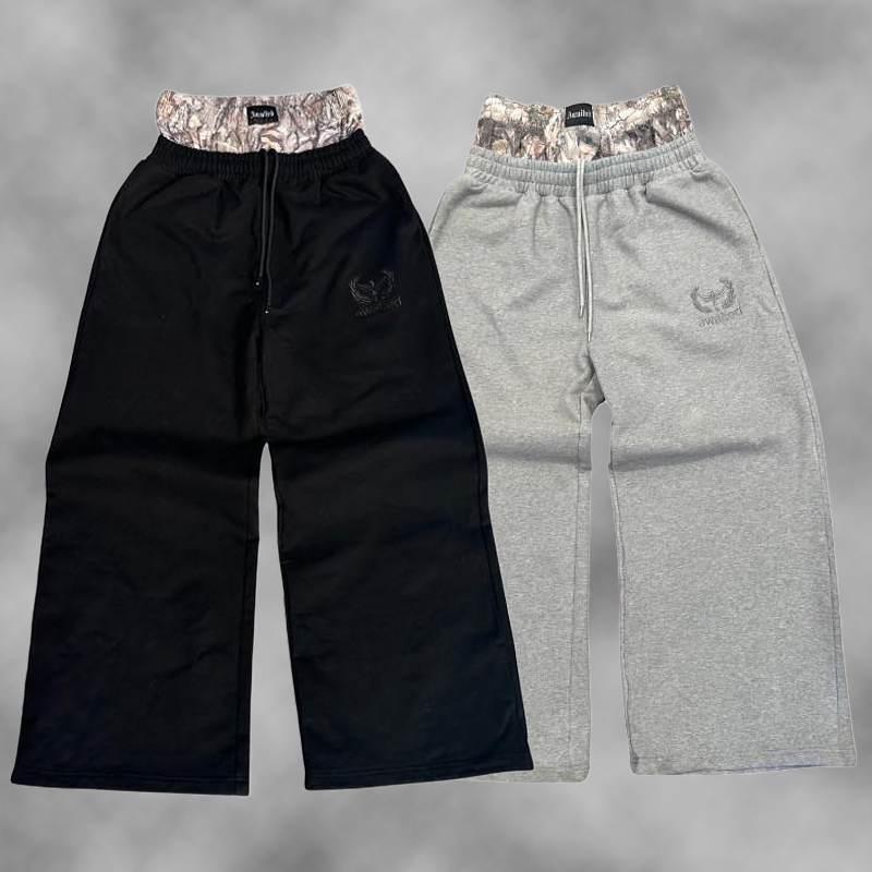 Y2K tendance pantalons de survêtement Camouflage motif brodé Streetwear hommes femmes vêtements rétro Camouflage Baggy pantalon unisexe pantalon à jambes larges