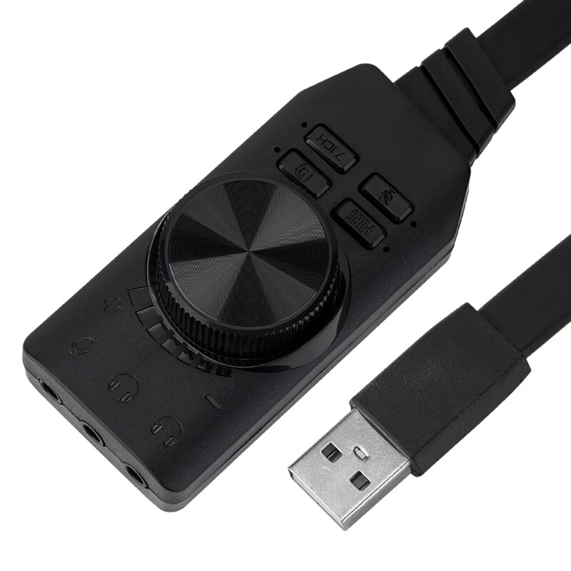 USB Sound Card Adapter 7.1 Channel 3.5Mm Audio Interface USB2.0 Microphone Headset Universal Computer Game Sound Card: Default Title