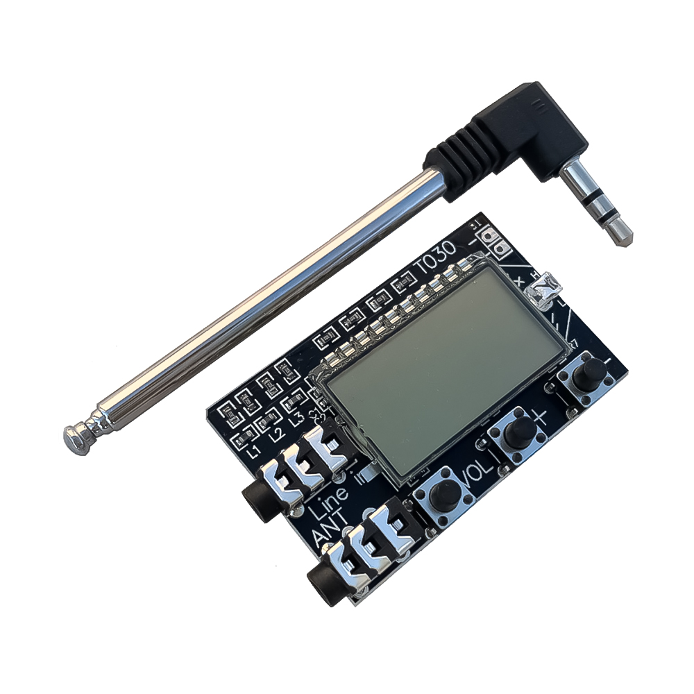 Digitale LCD 2 kanaals FM stereo zender board draadloze audio transmissie fm 78 MHz tot 108 MHz module met antenne DC 3.6 V-15 V