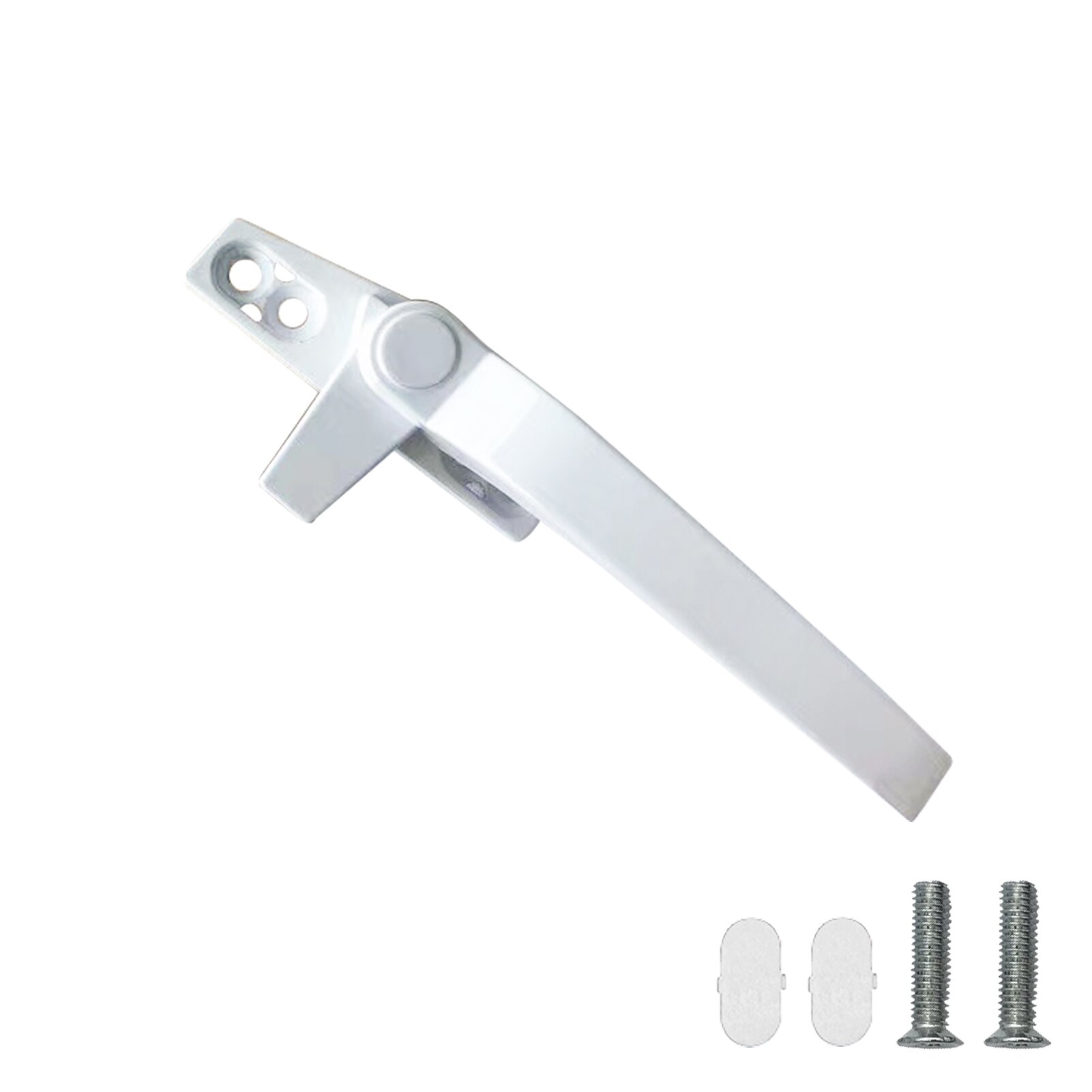 Levier de fenêtre en alliage d&#39;aluminium, matériel facile à installer, pour maison et bureau, verrouillage à battants avec vis, sécurité universelle gauche droite: Left / White
