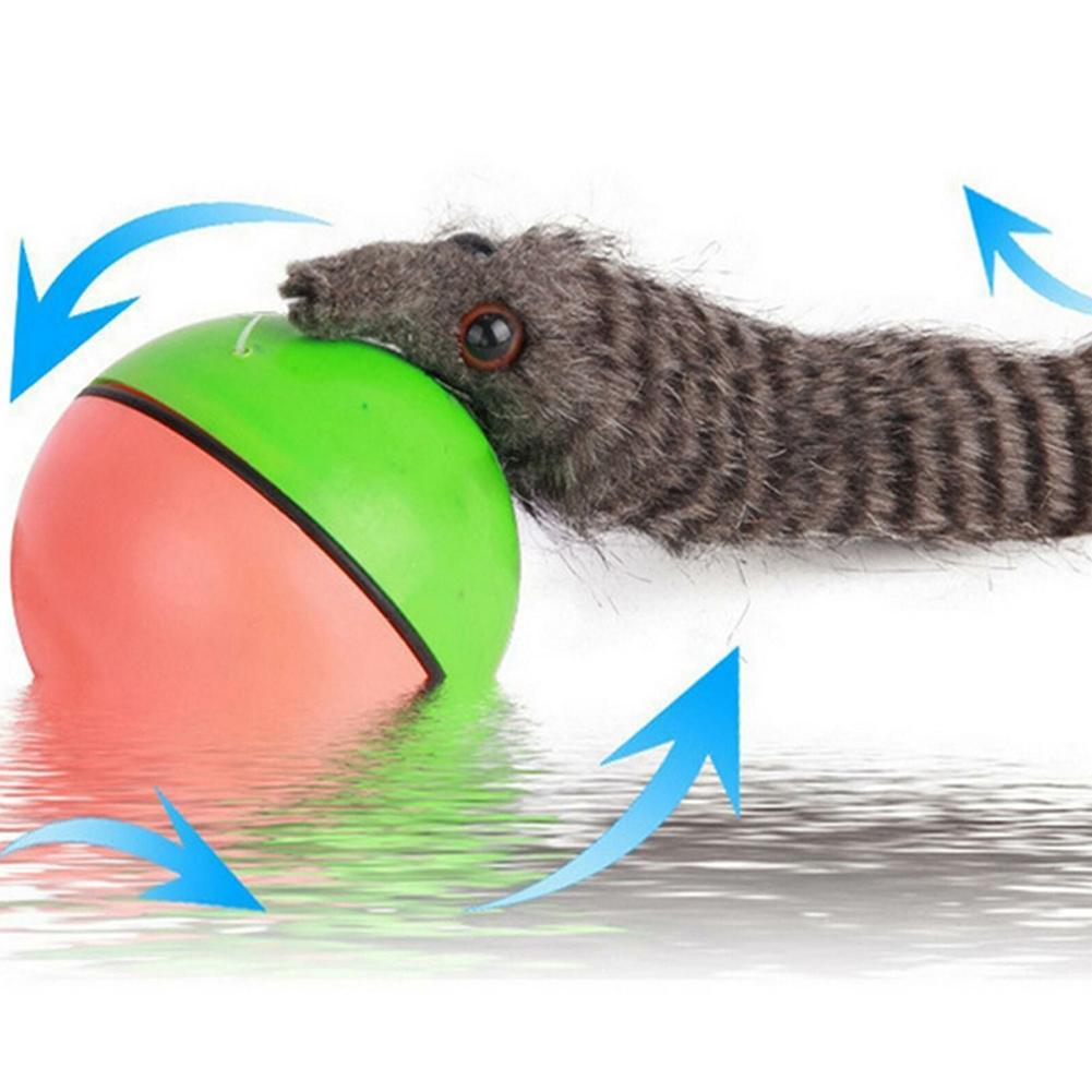 1PC Electric Pet Dog Cat Toys Beaver Weasel Toy Rolling Jump Balls Toys For Dog Puppy Dogs Funny Moving Toys Pet Supplies Random