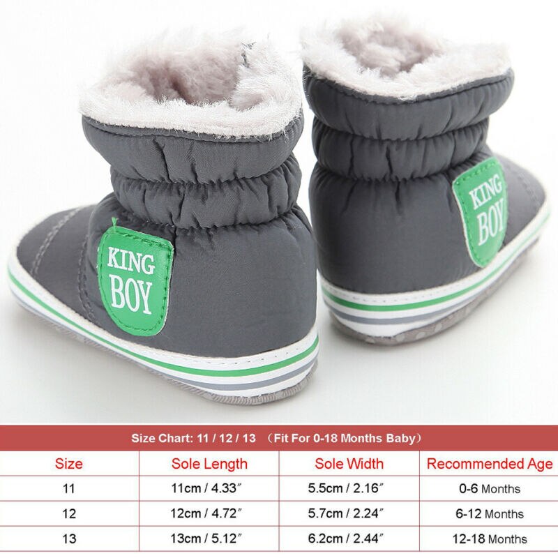 Pudcoco winter baby jungen schuhe winter kleinkinder warme schuhe Faux pelz mädchen baby booties Leder König Jungen Muster junge baby stiefel