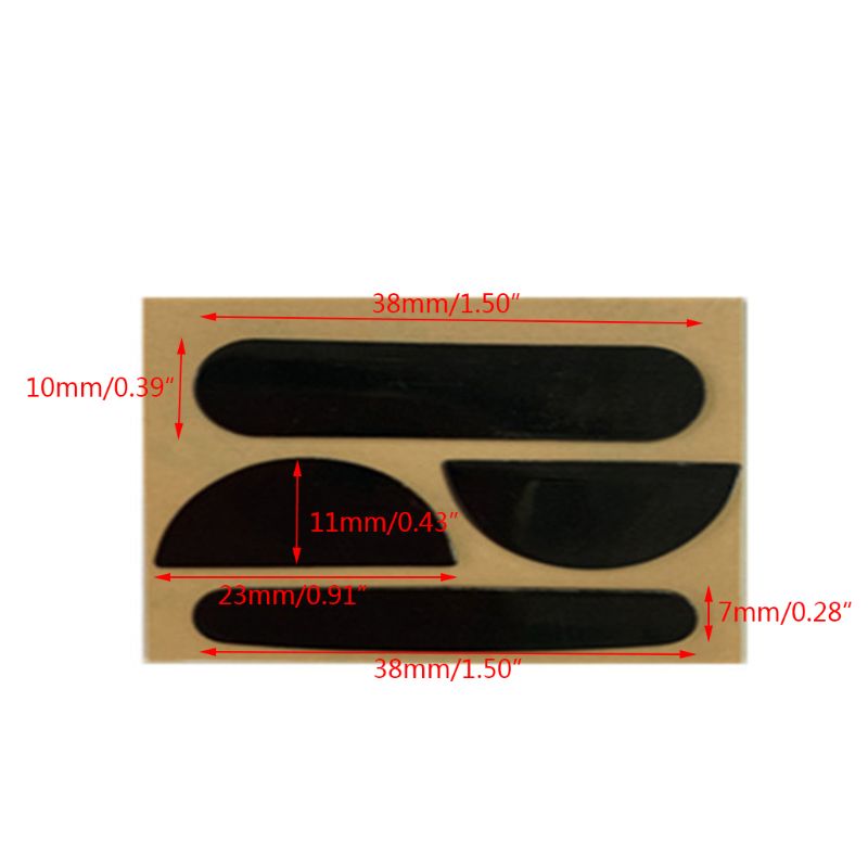 U55C 2 Packs Mouse Feet Replacement Mouse Skate Pads Rounded Curved Edges for - MX Master 2S/3 Gaming Mouse