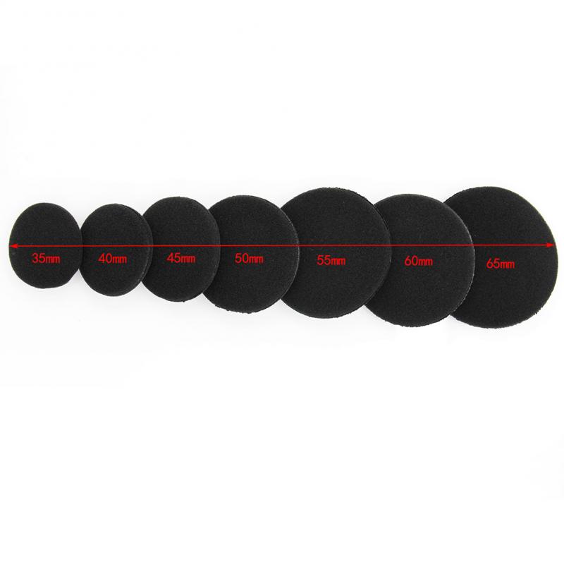 35/40M/45/50/55/60/65 Mm Hoofdtelefoon Vervanging Black Soft foam Pad Oor Pad Spons In-Ear Oortelefoon Cover Oortelefoon Accessoires