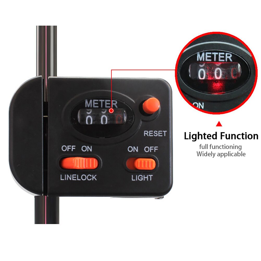 Fishing Line Length Counter Fishing Line Counter Full-featured Equipped With Light Fishing Tackle Tool