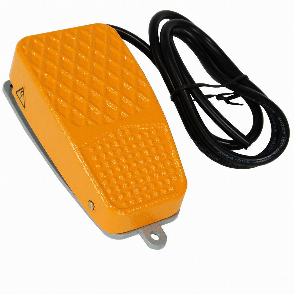 Durable de interruptor de pie Pedal eléctrico 250VAC aluminio momentáneo multiusos unipolar doble Thro