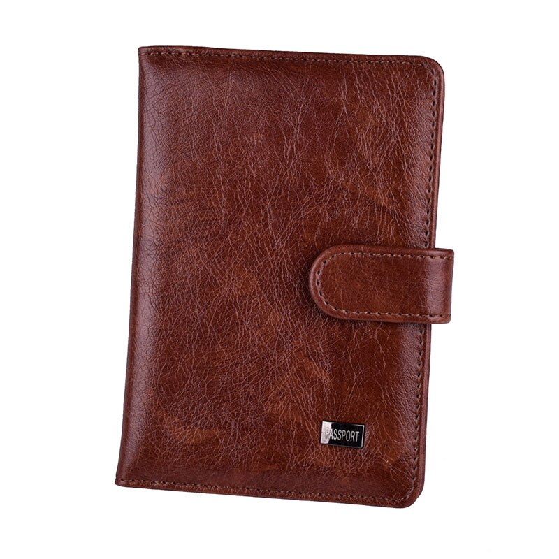 PU Leer Hasp Portemonnee Reizen Paspoorthouder Protector Covers Paspoorten Organisator Houder Creditcard Case: brown