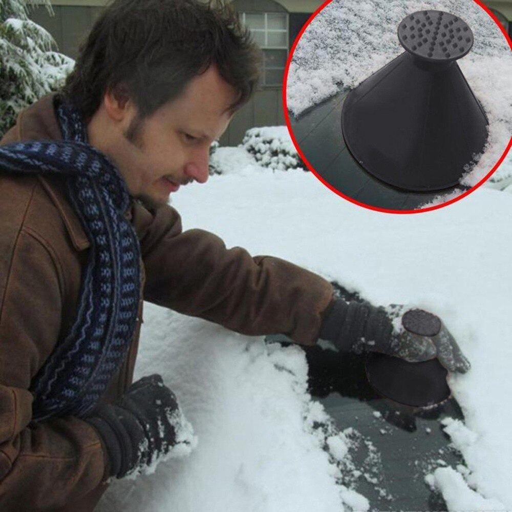 Auto Car Magic Window Windshield Car Ice Scraper Shaped Funnel Snow Remover Deicer Cone Deicing Outdoor Windows Cleaning Tool