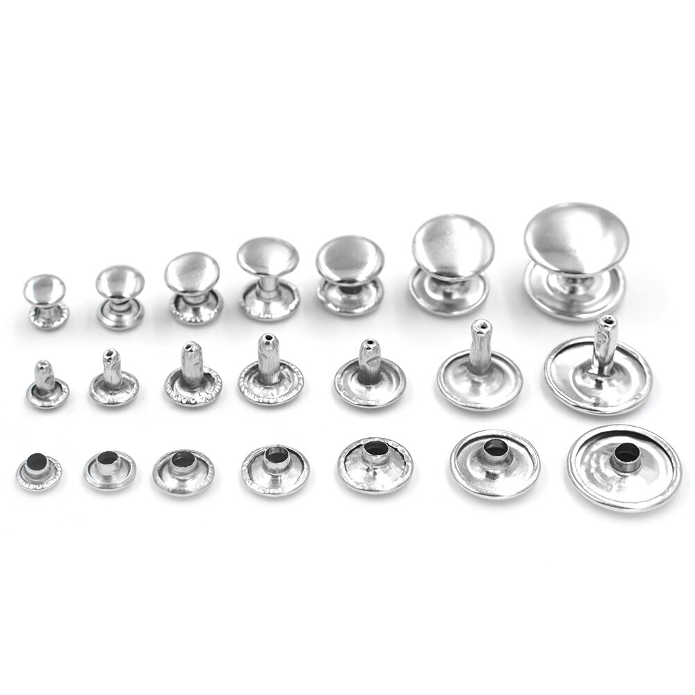 100 Sets/partij 6Mm-15Mm Metalen Klinknagels. Mode Decoratie Metalen Nagels. Bagage Klinknagels. Kleding & Accessoires. Kledingstuk Open-End Rive