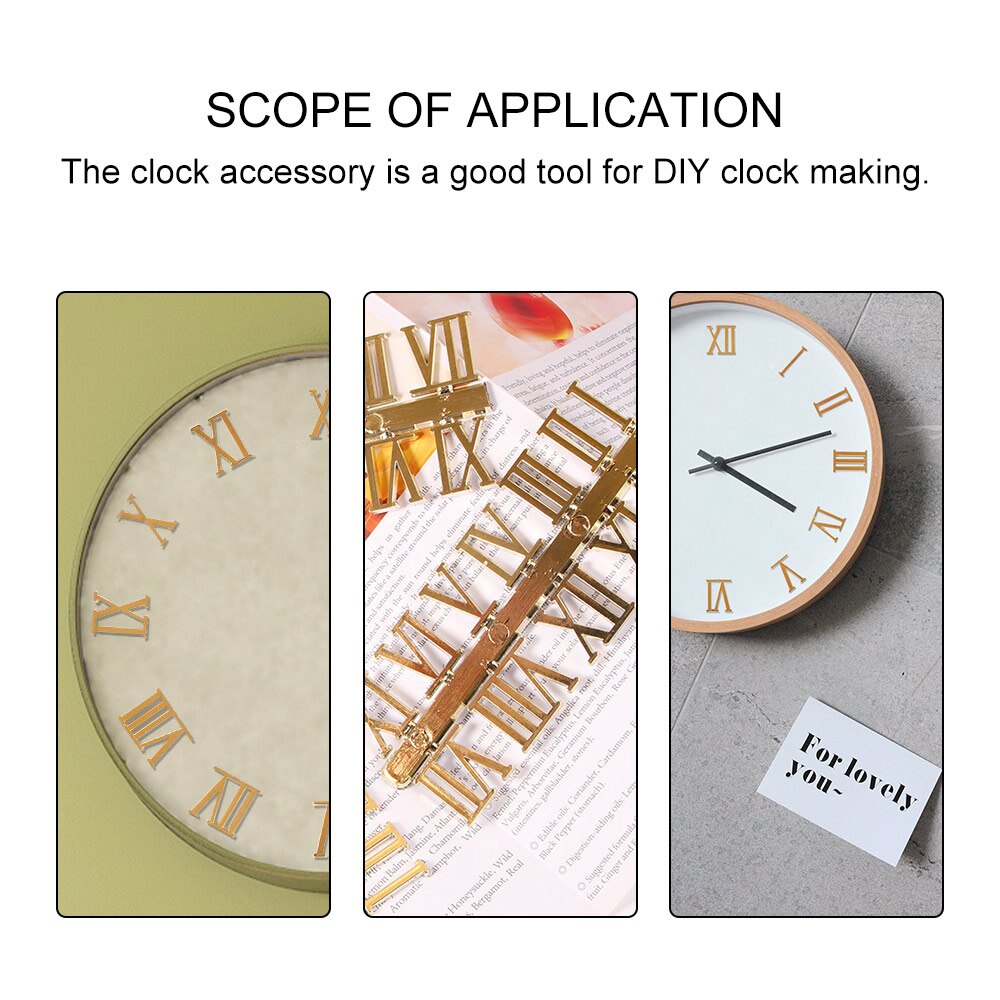 5 stuks klokbewegingsnummer plastic romeinse cijfers klokaccessoire voor doe-het-zelf klok maken klokbeweging voor klok thuis