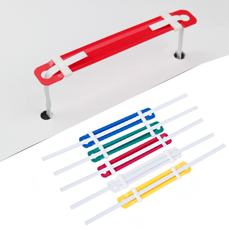 2 Holes 50pcs/Set Plastic Binding Two-Piece Paper Fastener Document Paper Fasteners Practical School Supplies