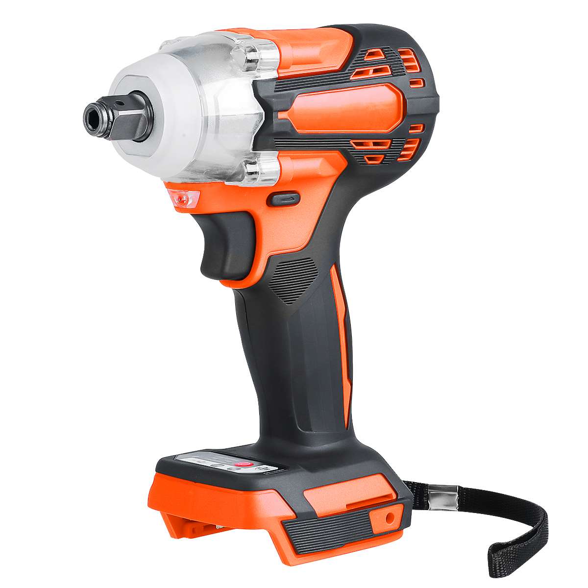 2 in 1 18V 800N.M Cordless Electric Impact Wrench 1/2" Brushless Wrench Electric Wrench Drill LED Light for Makita Battery: Orange