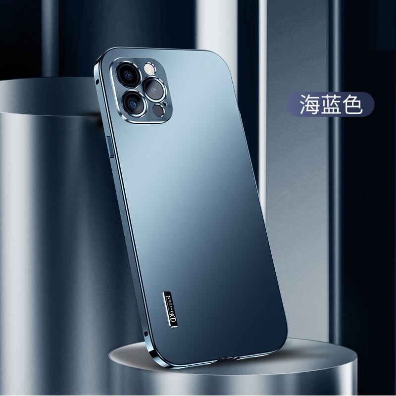 Obudowa ze stopu lotniczego akrylowa obudowa z tyłu dla iphone 12 Pro MAx 12 mini obudowa z tyłu metalowa kamera dla iphone 12 PRo luksusowa obudowa na telefon