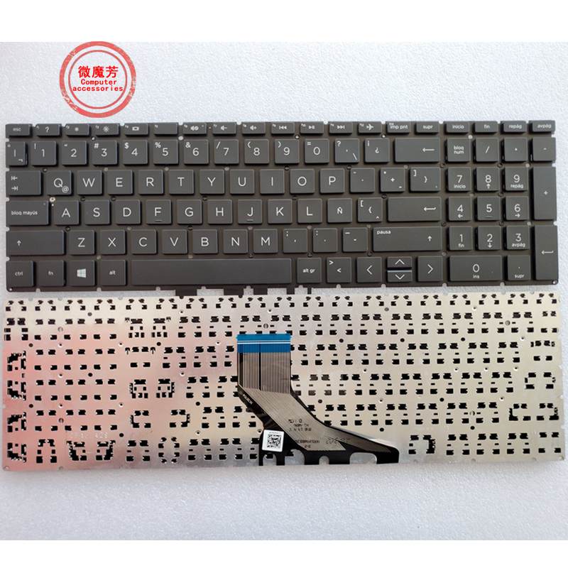 Teclado de ordenador portátil, accesorio para HP Pavilion 15-DA 15-DB TPN-C135 250 G7 255 G7 15S-DU 15S-DY 15-DW 15-CS TPN-C136