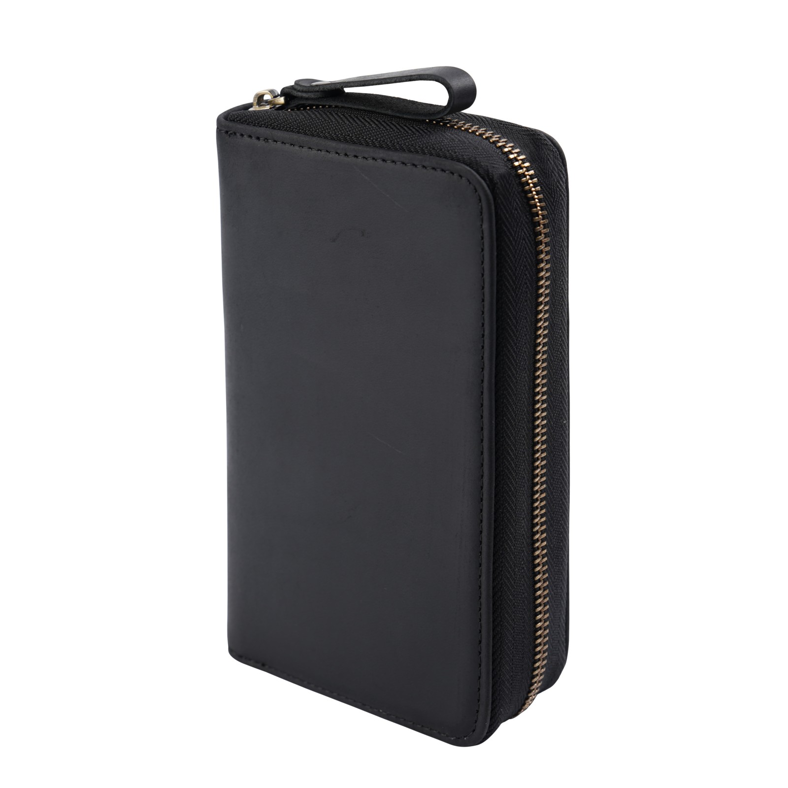 etui na długopisy i pióra wieczne z prawdziwej skóry z przegródkami, duża pojemna torba na długopisy i ołówki na 10 długopisów, dla uczniów, na artykuły papiernicze.: czarny