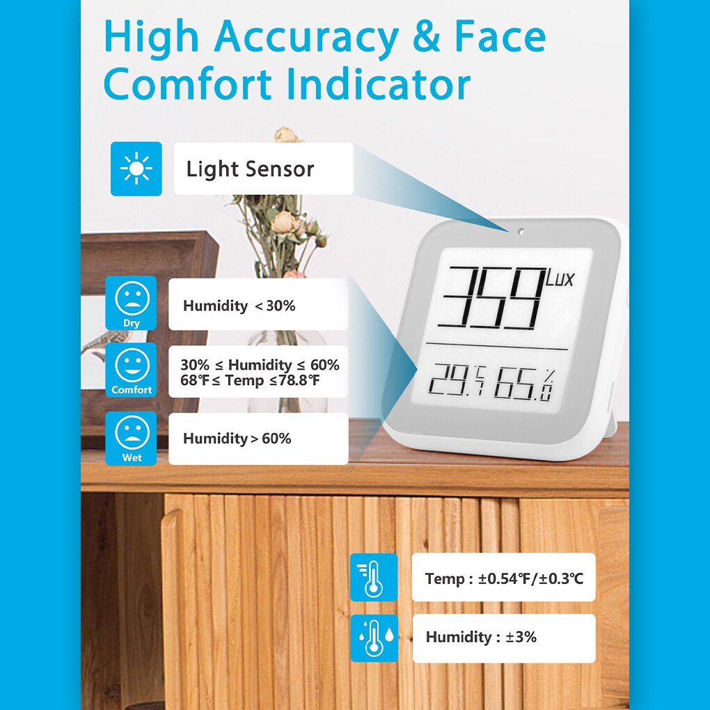 Tuya ZigBee Digital WiFi Temperature Meter Air Conditioner Controller Living Room Humidity Sensor Home Intelligent Supplies