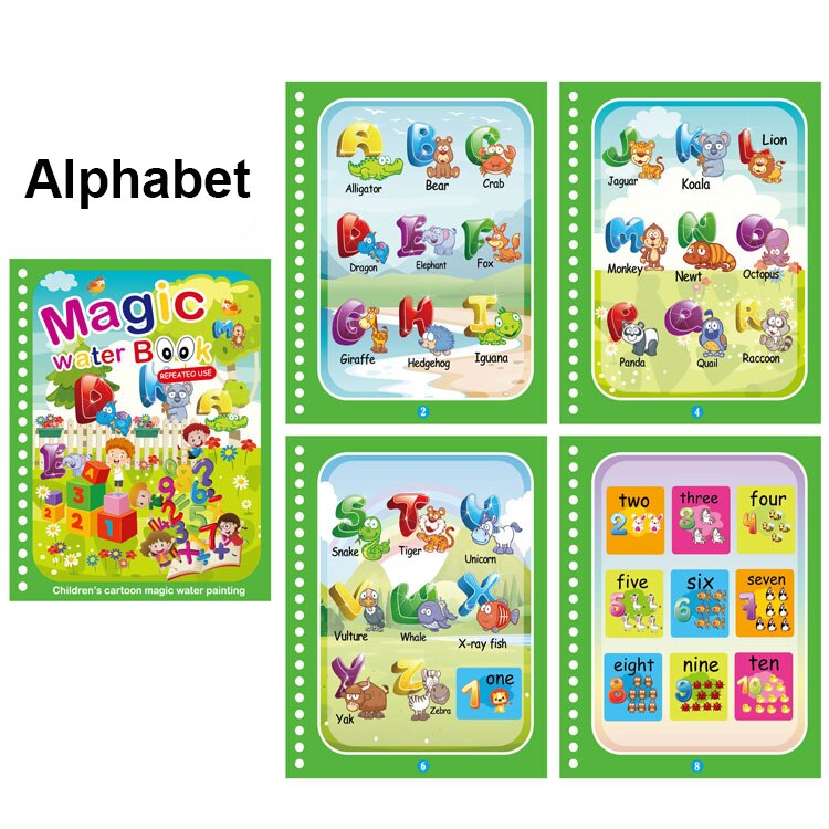 Libro mágico de pintura al agua para niños juegos Montessori libros para colorear juguetes educativos para bebés de 1 a 3 años: Naranja