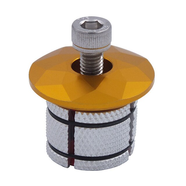 MTB Bike Carbon Fork Steerer Tube Expander Plug Expansion Flower Heart Screw Ultra Light Front Fork Vertical Tube Hanging Core: Gold