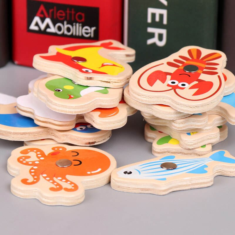 40pcs Children Number Letter Magnetic Fishing Game Children&#39;s Game Magnet Fish Toy Game Educational Developing Toys For Children