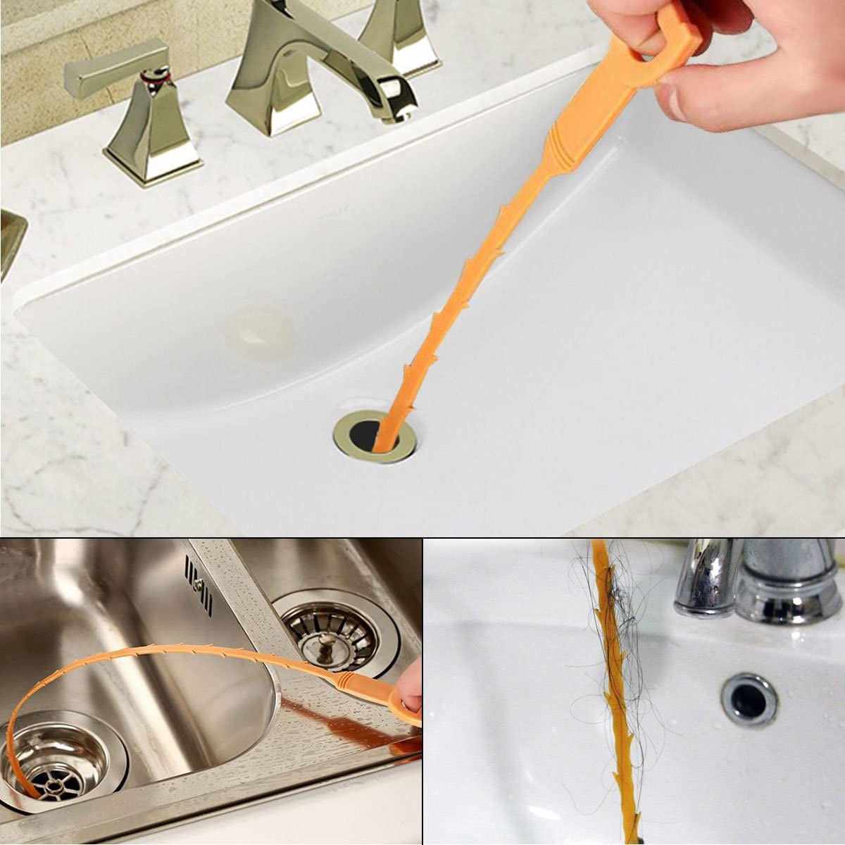 Pipe Dredger Clog Remover Tool Set Drain Clog Remover Hair Pipe Bathtub Shower Toilet Sink And Drain Cleaner Accessories